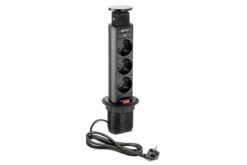 Черен контакт GTV LIGHTING Gtv 220-240V за битова инсталация