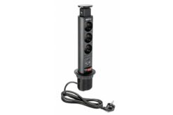 Черен контакт GTV LIGHTING Gtv 220-240V за дома и офиса