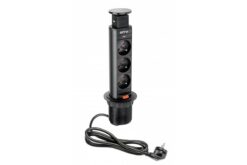 Черен контакт GTV LIGHTING Gtv 220-240V за битова инсталация