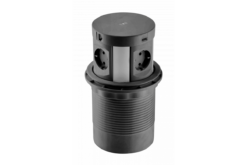 Черен контакт GTV LIGHTING Gtv 2XRJ45 за електроинсталация