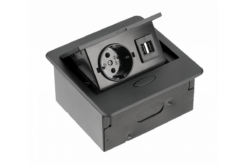 Черен контакт GTV LIGHTING Gtv за битова инсталация