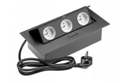 Черен контакт GTV LIGHTING Gtv 220-240V за дома и офиса