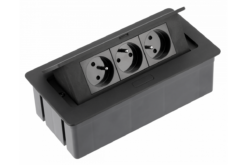 Черен контакт GTV LIGHTING Gtv за битова инсталация