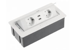 Бял контакт GTV LIGHTING Gtv за битова инсталация