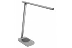 Сива LED настолна лампа GTV LIGHTING Gtv за спалня