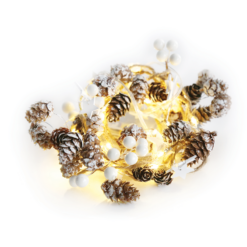 ACA LIGHTING CHRISTMAS XK20WW2A “CHRISTMAS GARLAND STRING LIGHTS” WHITE STAR 20 LED STRING LIGHTS WITH BATTERIES (2xΑΑ) WARM WHITE IP20 180+30cm TRANSPARENT CABLE