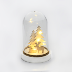 ACA LIGHTING CHRISTMAS XPDEERSWW3A "PLASTIC COVER CHRISTMAS MOTIFS", DEERS, 8 MINI LED LIGHTS WITH BATTERY (2xAAA), WARM WHITE, IP20, D12x18cm