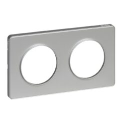 SCHNEIDER ELECTRIC S530804 ODACE TOUCH ALUMINIUM ДЕКОРАТИВНА РАМКА ДВОЙНА БОЯДИСАН АЛУМИНИЙ