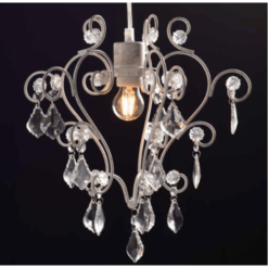 Кристален пендел ACA Lighting ZIZI с кристал в интериор на хол