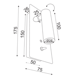 Аплик ACA Lighting INYOKA за спалня в класически стил