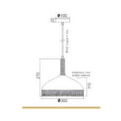 Пендел ACA Lighting COTTAGE за хол в класически стил