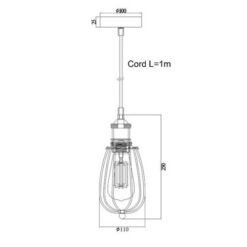 Винтидж пендел ACA Lighting SOTIS за трапезария в класически стил