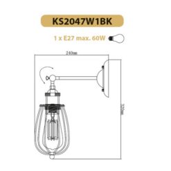 Аплик ACA Lighting SOTIS в обстановка на спалня