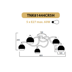 Плафон ACA Lighting ALIEN над хол - декоративно осветление