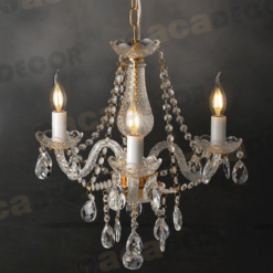 Кристален полилей ACA Lighting GLADIOLO с кристал и стъкло за хол