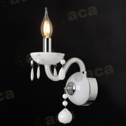 Кристален аплик ACA Lighting TULIA с кристал и стъкло за спалня