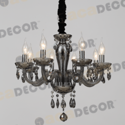 Кристален полилей ACA Lighting TULIA в обстановка на хол