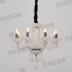 Кристален полилей ACA Lighting TULIA с кристал и стъкло за хол