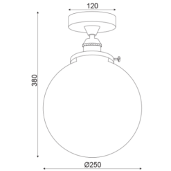 Плафон ACA Lighting TARO над хол - декоративно осветление
