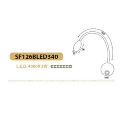 Аплик ACA Lighting SWAN в интериор на спалня - декоративно осветление