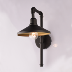Винтидж аплик ACA Lighting PIPE в интериор на спалня - декоративно осветление
