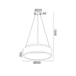 Полилей ACA Lighting APOLLO в интериор на трапезария - декоративно осветление