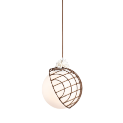 Винтидж пендел ACA Lighting AURORA с метал и стъкло за хол