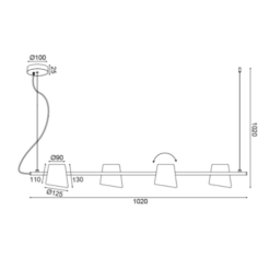 Пендел ACA Lighting AYRAN в интериор на хол - декоративно осветление