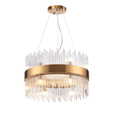 Кристален пендел ACA Lighting DYNASTY в обстановка на хол