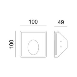 Осветително тяло ACA Lighting G8004LED с гипс в интериор на хол