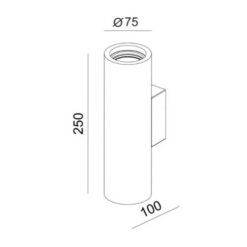 Аплик ACA Lighting CEMENT в интериор на спалня - декоративно осветление