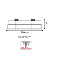 Осветително тяло ACA Lighting GL280W в интериор на хол - декоративно осветление