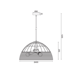 Пендел ACA Lighting ZORBAS над хол - декоративно осветление