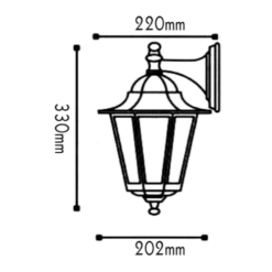Фасаден аплик ACA Lighting ГРАДИНСКИ HEXAGON над фасада - декоративно осветление