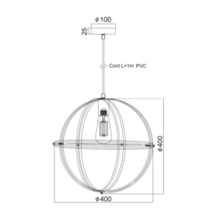 Винтидж пендел ACA Lighting SIRENA за трапезария в класически стил