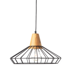 Винтидж пендел ACA Lighting KENNEDY с дърво