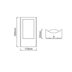 Фасаден аплик ACA Lighting MIRANDE в обстановка на фасада