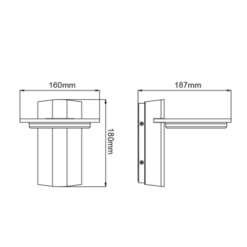Фасаден аплик ACA Lighting LG8205G в интериор на фасада - декоративно осветление