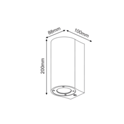 Фасаден аплик ACA Lighting ARETE в обстановка на фасада