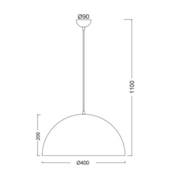 Пендел ACA Lighting MELINA в интериор на хол - декоративно осветление