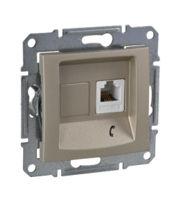 SCHNEIDER ELECTRIC SDN4101168 ТЕЛЕФОННА РОЗЕТКА RJ11 SEDNA, 16А, ТИТАНИЙ