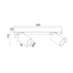 Осветително тяло ACA Lighting ELITIS в обстановка на хол