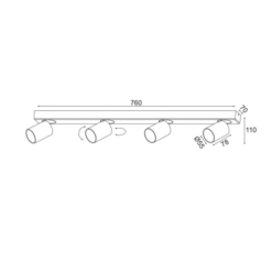 Осветително тяло ACA Lighting ELITIS в обстановка на хол
