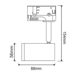 Осветително тяло ACA Lighting TS68GU4CW в обстановка на хол