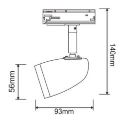 Осветително тяло ACA Lighting TS75GU3CW в интериор на хол - декоративно осветление