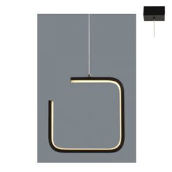 Осветително тяло ACA Lighting V27LEDP22BK в интериор на хол - декоративно осветление