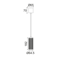 Пендел ACA Lighting YL10P118BK за хол в класически стил