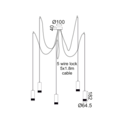 Пендел ACA Lighting YL11P518BK в обстановка на хол