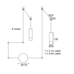 Аплик ACA Lighting TERES в обстановка на спалня