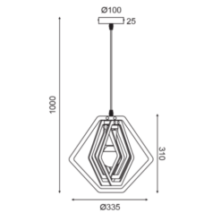 Пендел ACA Lighting TRITON за хол в класически стил